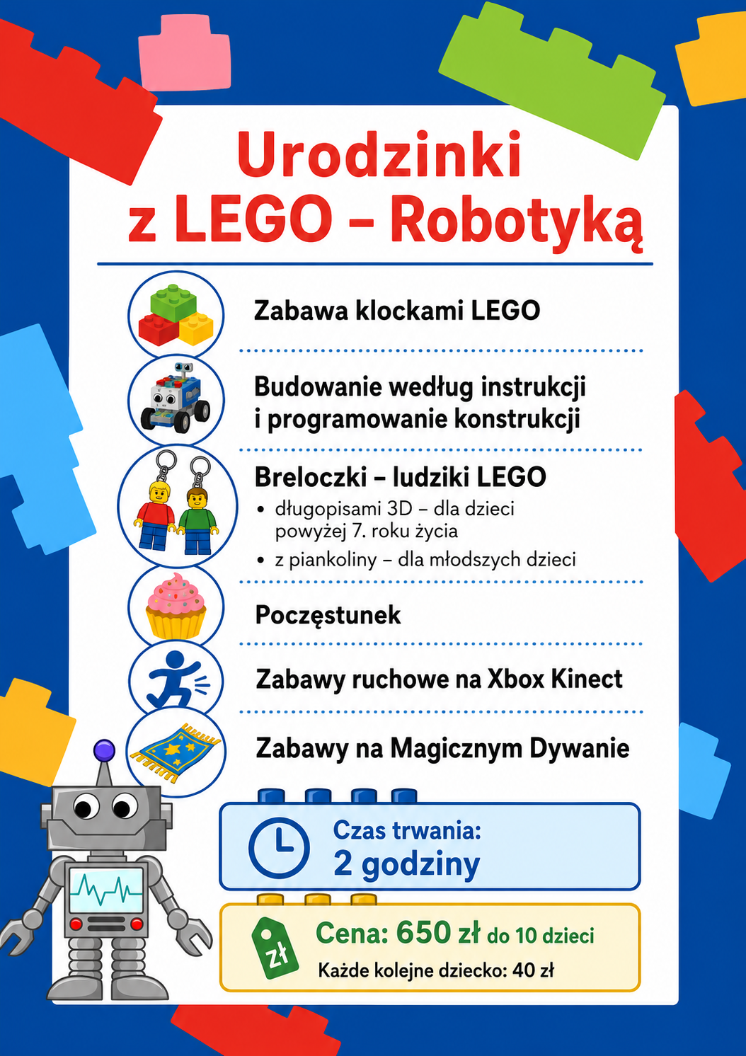 Plakat scenariusza LEGO i pisaki 3D